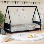 vidaXL Kinderbedframe 80x200 cm massief grenenhout zwart, Kinderen en Baby's, Kinderkamer | Bedden, Verzenden, Nieuw