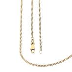 Gouden gourmet schakel ketting | 51,5 cm (schakelketting), Sieraden, Tassen en Uiterlijk, Kettingen, Ophalen of Verzenden, Gebruikt