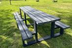 Rockwood® Picknicktafel Beuk - Zwaar Kunststof - Quartz, Ophalen of Verzenden, Nieuw, Rechthoekig, Hout