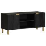 vidaXL tv-meubel 105x33x46 cm bewerkt hout zwart, Huis en Inrichting, Woonaccessoires | Cd- en Dvd-rekken, Verzenden, Nieuw