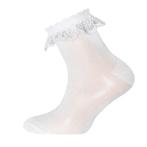 Sok wit met broderie randje-18/19 NIEUW, Kinderen en Baby's, Babykleding | Schoentjes en Sokjes, Meisje, Nieuw, Ophalen of Verzenden