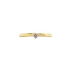 Gouden solitair ring met diamant 14 karaat, Sieraden, Tassen en Uiterlijk, Ringen, Verzenden, Zo goed als nieuw, Wit, Goud