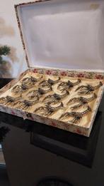 Messensteun (12) - Langoustes - Verguld brons - Kreeften, Antiek en Kunst, Antiek | Meubels | Tafels