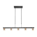 Moderne Hanglamp 5-lichts 120CM | Gouden kokers | 5 x GU10, Huis en Inrichting, Nieuw, Ophalen of Verzenden, Modern, Metaal