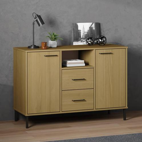 vidaXL Dressoir met metalen poten OSLO 113x40x77 cm, Huis en Inrichting, Kasten | Dressoirs, 25 tot 50 cm, Nieuw, 100 tot 150 cm
