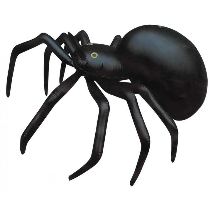 Zwarte opblaas spin 91 cm - Opblaas decoratie, Hobby en Vrije tijd, Feestartikelen, Verzenden