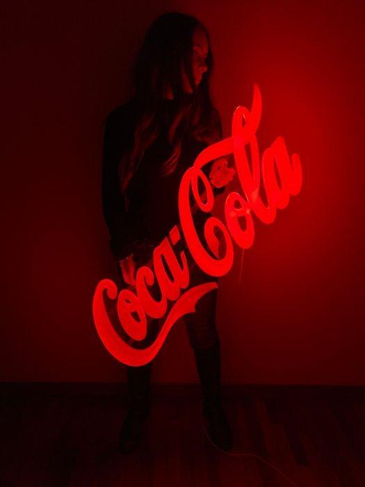Coca Cola verlichte uithangbord - 3DBOSS - Reclamebord met, Antiek en Kunst, Antiek | Wandborden en Tegels