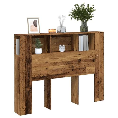 vidaXL Hoofdbordkast 140x18,5x102,5 cm bewerkt hout oud, Huis en Inrichting, Slaapkamer | Bedden, Bruin, Nieuw, Hout, Verzenden