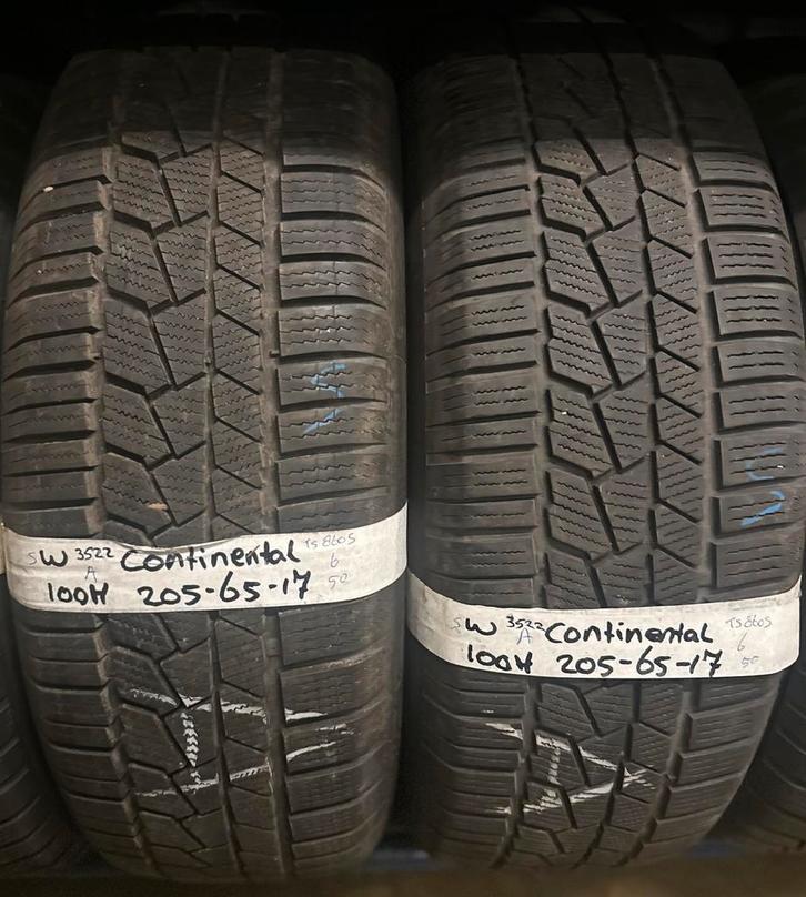 2x205-65-17 Continental Winter 6mm €40 per band 205 65 17, Auto-onderdelen, Banden en Velgen, 17 inch, Winterbanden, 205 mm, Personenwagen