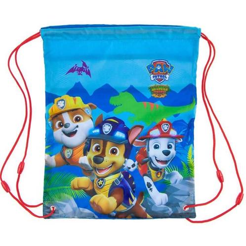 Trekkoordtas Paw Patrol - Dino Rescue - Blauw - 40x32cm NIEU, Sieraden, Tassen en Uiterlijk, Tassen | Rugtassen, Nieuw, Ophalen of Verzenden