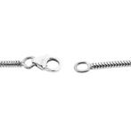 Witgouden slangen schakel ketting | 46 cm (subtiele ketting), Sieraden, Tassen en Uiterlijk, Kettingen, Ophalen of Verzenden, Gebruikt