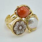 Bloedkoraal - Zilver, Verguld - Ring - CORALLO MEDITERRANEO