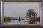 Jan Simon Knikker (1889–1957) - Rivierlandschap met Bootje, Antiek en Kunst, Kunst | Schilderijen | Klassiek