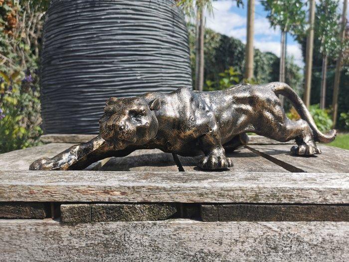 Beeldje - A crawling panther - 42 cm - IJzer, Antiek en Kunst, Curiosa en Brocante
