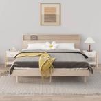 vidaXL Nachtkastjes 2 st 42x38x45 cm bewerkt hout wit, Minder dan 45 cm, Verzenden, Nieuw, Minder dan 55 cm
