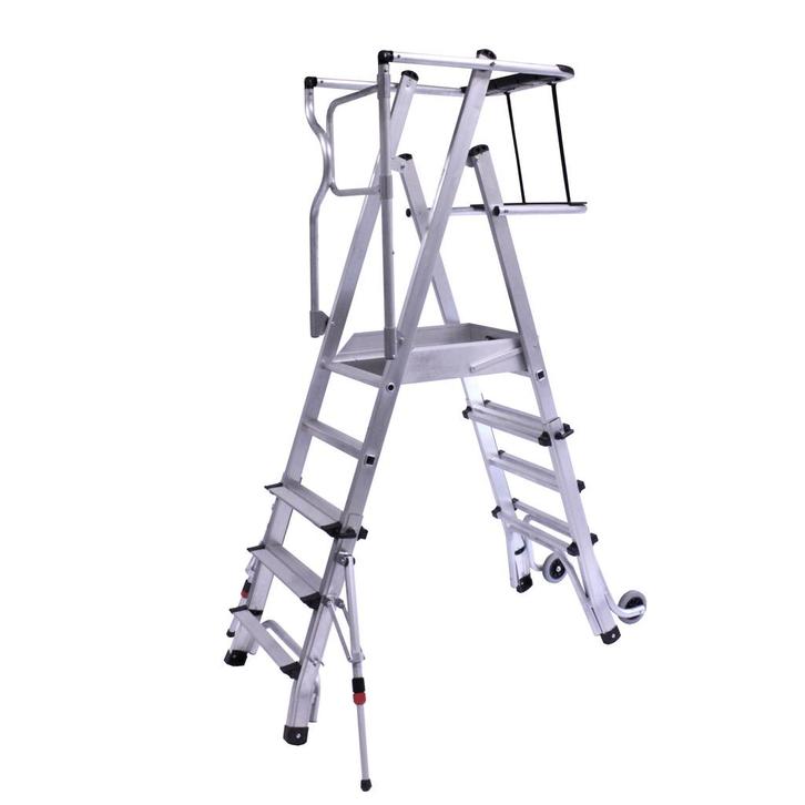 Verstelbare Protect Flex magazijntrap 3 t/m 8 treden, Doe-het-zelf en Verbouw, Ladders en Trappen, Nieuw, Verzenden