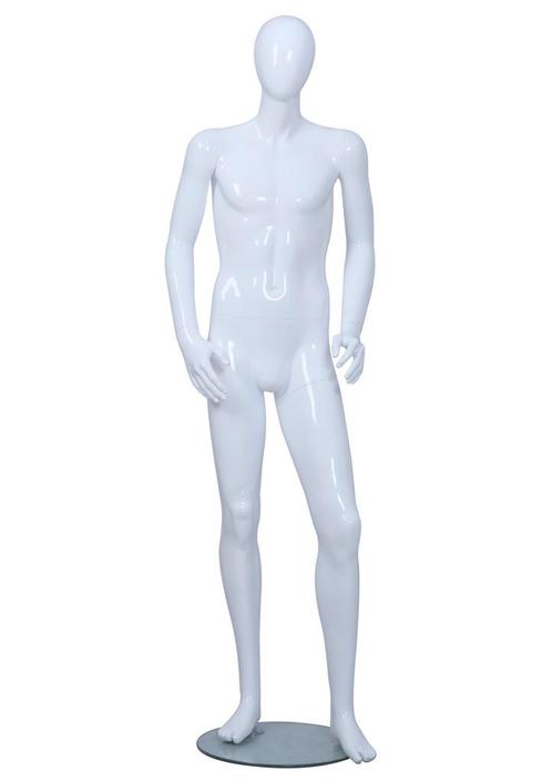 Faceless etalagepop jongen glossy wit 14-15 jaar mt 164/176, Zakelijke goederen, Kantoor en Winkelinrichting | Winkel en Inventaris
