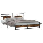 vidaXL Bedframe zonder matras hout gerookt eikenkleurig, Bruin, Verzenden, 200 cm, 160 cm