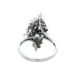 Witgouden vintage ring met diamant 14 krt, Ophalen of Verzenden, Nieuw