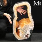 Citroenkvartzdruze Citrienkwarts geode ring – hedendaagse, Nieuw