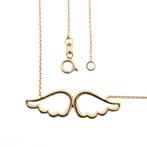 Gouden anker schakel ketting met vaste hanger | 45 cm, Sieraden, Tassen en Uiterlijk, Kettingen, Ophalen of Verzenden, Gebruikt