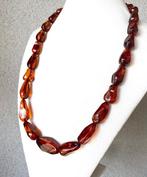 Natuurlijke Baltische amber lange ketting, vintage (hele