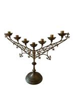 Kaarsenhouder - Metaal, Koper - H : 43 cm, Antiek en Kunst