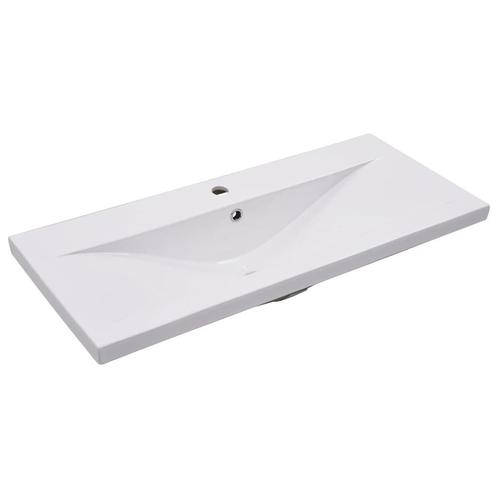 Inbouwwastafel 91x40 Wit - Outlet Deal - 41% Korting!, Huis en Inrichting, Badkamer | Badkamermeubels, 75 cm of meer, Nieuw, Wasbak of Wastafel