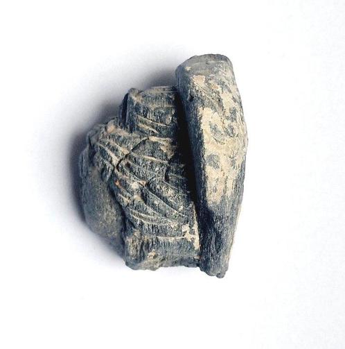 Gandhara Schist Portret van een adelsvrouw - 42 mm, Verzamelen, Mineralen en Fossielen