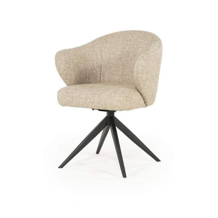 Stoel Connor - Taupe Donna - 96341 - eetkamerstoelen, Huis en Inrichting, Stoelen, Nieuw, Stof