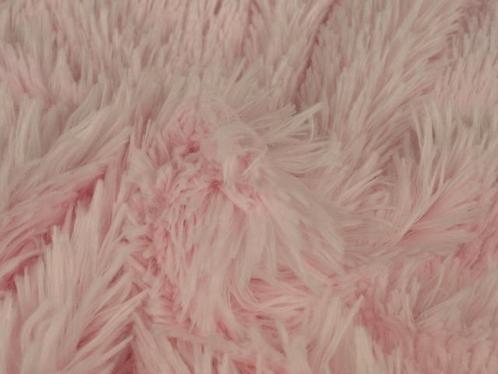 10 meter langharig bont - Baby Roze - Pluche stoffen, Hobby en Vrije tijd, Stoffen en Lappen, 120 cm of meer, 200 cm of meer, Roze