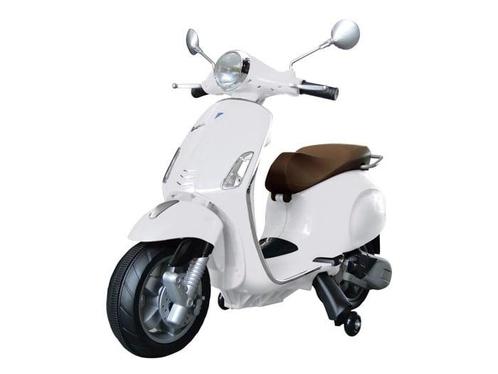Vespa Primavera, 12v, lederen zadel (CT728), Kinderen en Baby's, Speelgoed | Overig, Ophalen of Verzenden