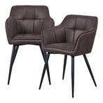 Eetkamerstoel Birmingham set van 2 fauteuils 81x57x53 cm don, Verzenden, Nieuw