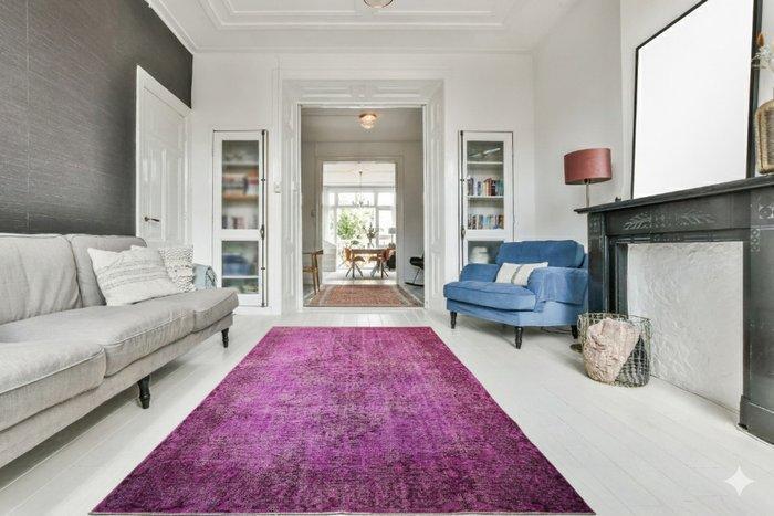 Paars vintage - Vloerkleed - 290 cm - 165 cm - met, Huis en Inrichting, Stoffering | Tapijten en Kleden