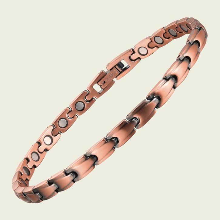 Luxe gezondheidsarmband magnetisch koper - 0,7 cm, Sieraden, Tassen en Uiterlijk, Armbanden, Ophalen of Verzenden