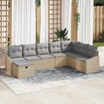 vidaXL Tuin Sofa Set met kussen met opslag 8 pcs poly rattan, Tuin en Terras, Tuinsets en Loungesets, Verzenden, Nieuw, Rotan