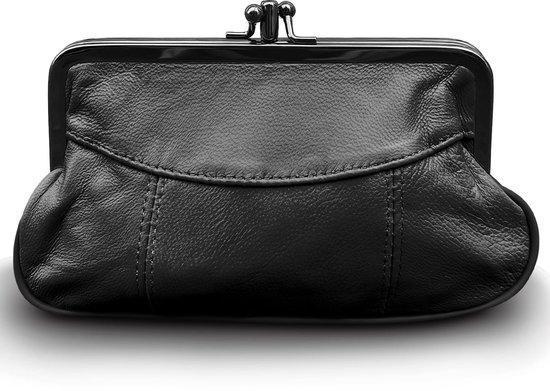 THL Design  Dames Knip Beurs  Portemonnee Dames  Echt Leer, Sieraden, Tassen en Uiterlijk, Portemonnees, Zwart, Nieuw, Overige merken