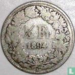 Zwitserland ½ franc 1894, Postzegels en Munten, Munten | Europa | Niet-Euromunten, Verzenden, Losse munt, Goud