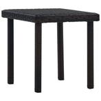 vidaXL Tuintheetafel 40x40x40 cm poly rattan bruin, Verzenden, Nieuw