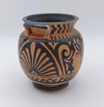 Oud-Grieks, Magna Graecia Terracotta Pyxis - 8.5 cm, Antiek en Kunst