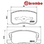 BREMBO Remblokken set MITSUBISHI COLT 1.5 4WD voorzijde, Auto-onderdelen, Ophanging en Onderstel, Verzenden, Nieuw
