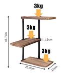 3-laags houten hoekplank met metalen frame, Huis en Inrichting, Verzenden, Nieuw