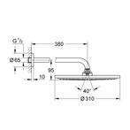 Regendoucheset Grohe Rainshower Cosmopolitan Metal 31 cm met, Ophalen of Verzenden, Nieuw