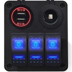 ProRide Schakelpaneel 12V voor Auto/Boot - USB Lader 2, Doe-het-zelf en Verbouw, Verzenden, Nieuw