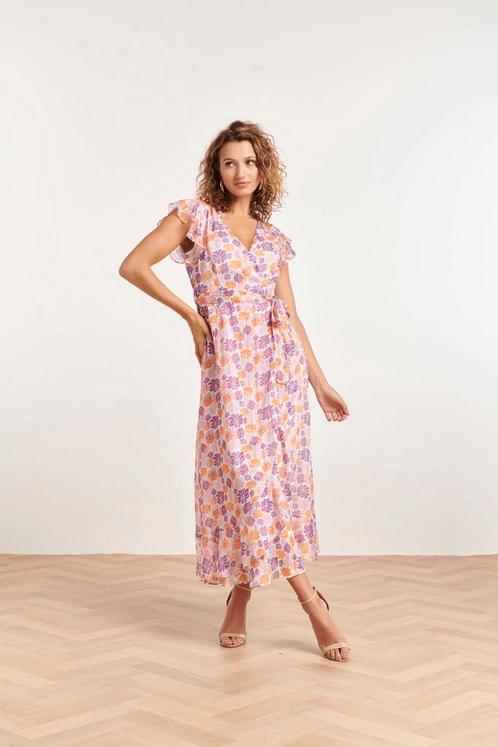 -30% Smashed Lemon  Smashed Lemon 24329 maxi wrap jurk met b, Kleding | Dames, Jurken, Wit, Nieuw, Verzenden