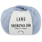 Lang Yarns Merino 150 - 123 zilvergrijs - Merinowol Garen, Hobby en Vrije tijd, Breien en Haken, Ophalen of Verzenden, Nieuw