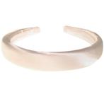 Diadeem Haarband - Ivoorkleurig Satijnstof Gewatteerd - Kind, Ophalen of Verzenden, Nieuw, Wit