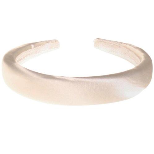 Diadeem Haarband - Ivoorkleurig Satijnstof Gewatteerd - Kind, Sieraden, Tassen en Uiterlijk, Kindersieraden, Wit, Nieuw, Ophalen of Verzenden