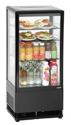 Bartscher Mini-koelvitrine 78L | Zwart | 3 roosters | LED-ve, Ophalen of Verzenden, Nieuw