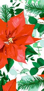 P+D - Zakdoeken - Floral Christmas, Nieuw